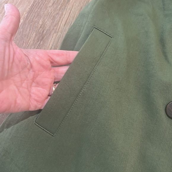 NWT Outerknown Olive Green Trenchcoat (Unused) (Size L) - Picture 6 of 14